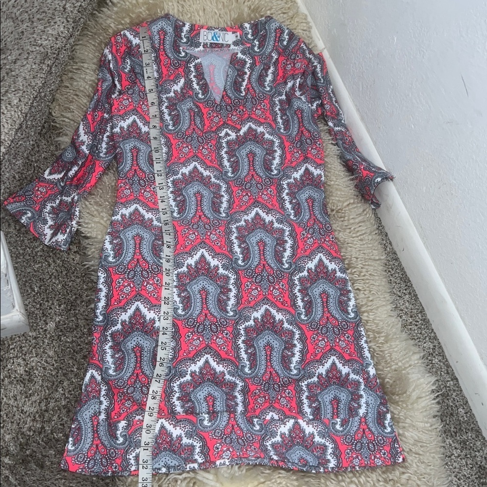 Bo & Nic dress swim tunic Patterned knit 3/4 sleeve knee length - Picture 12 of 13